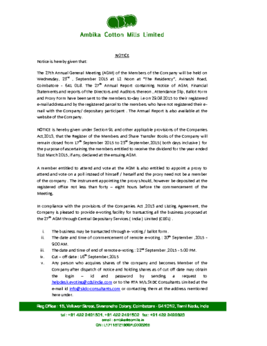 ACML E-Voteing15Notice