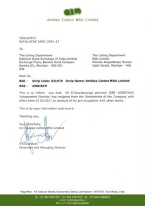 2017.03.29 Resignation