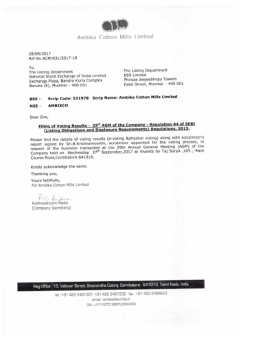 2017-09-28 e-Vote results