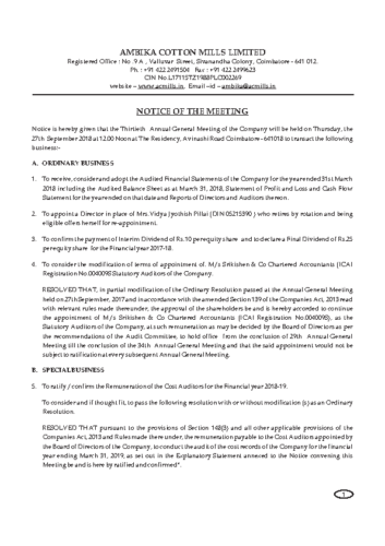 2018-08-28 Notice of 30th AGM