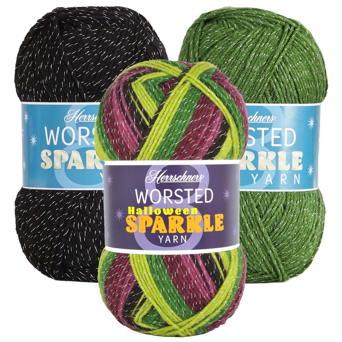Herrschners® Worsted 8 Halloween Sparkle Yarn Pack