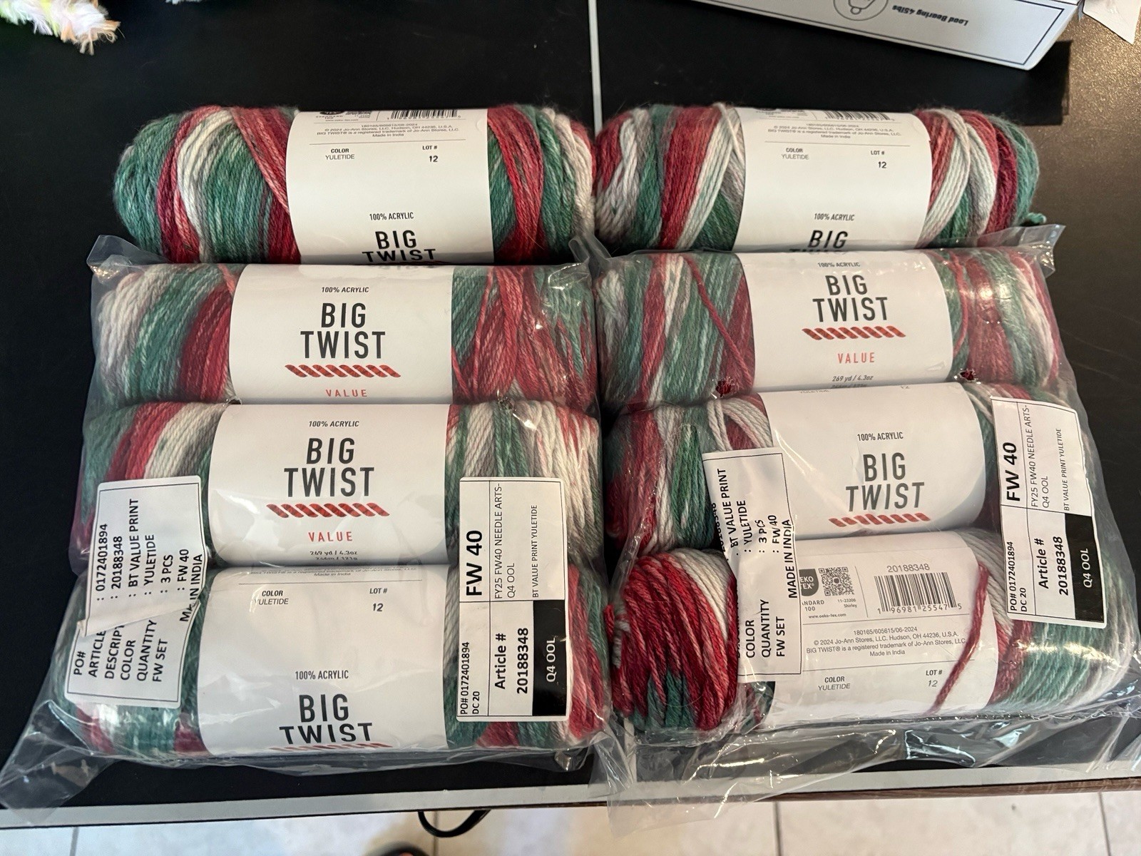 BIG TWIST Christmas Value Yarn In “Yuletide”.Very Hard To Find.*price per Skein*