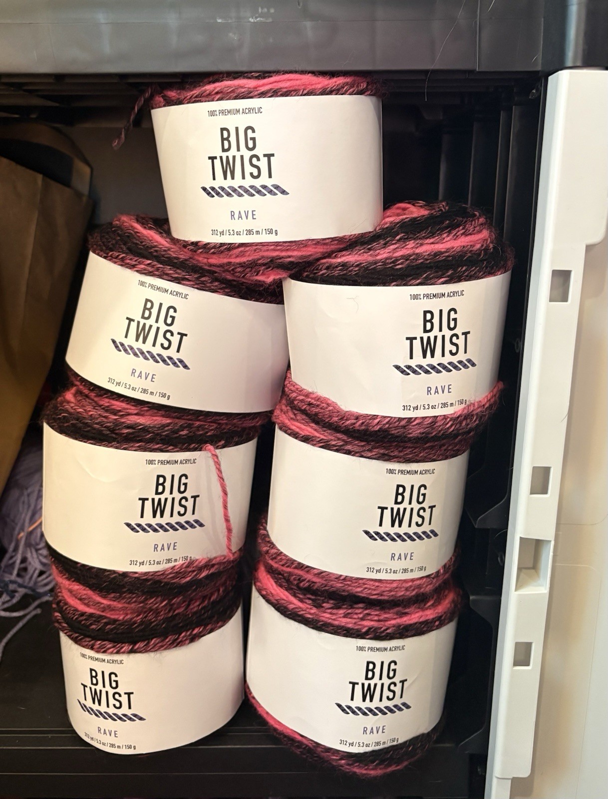 Big Twist Rave Yarn – Scream Queen! Bundle of 7 Skeins!