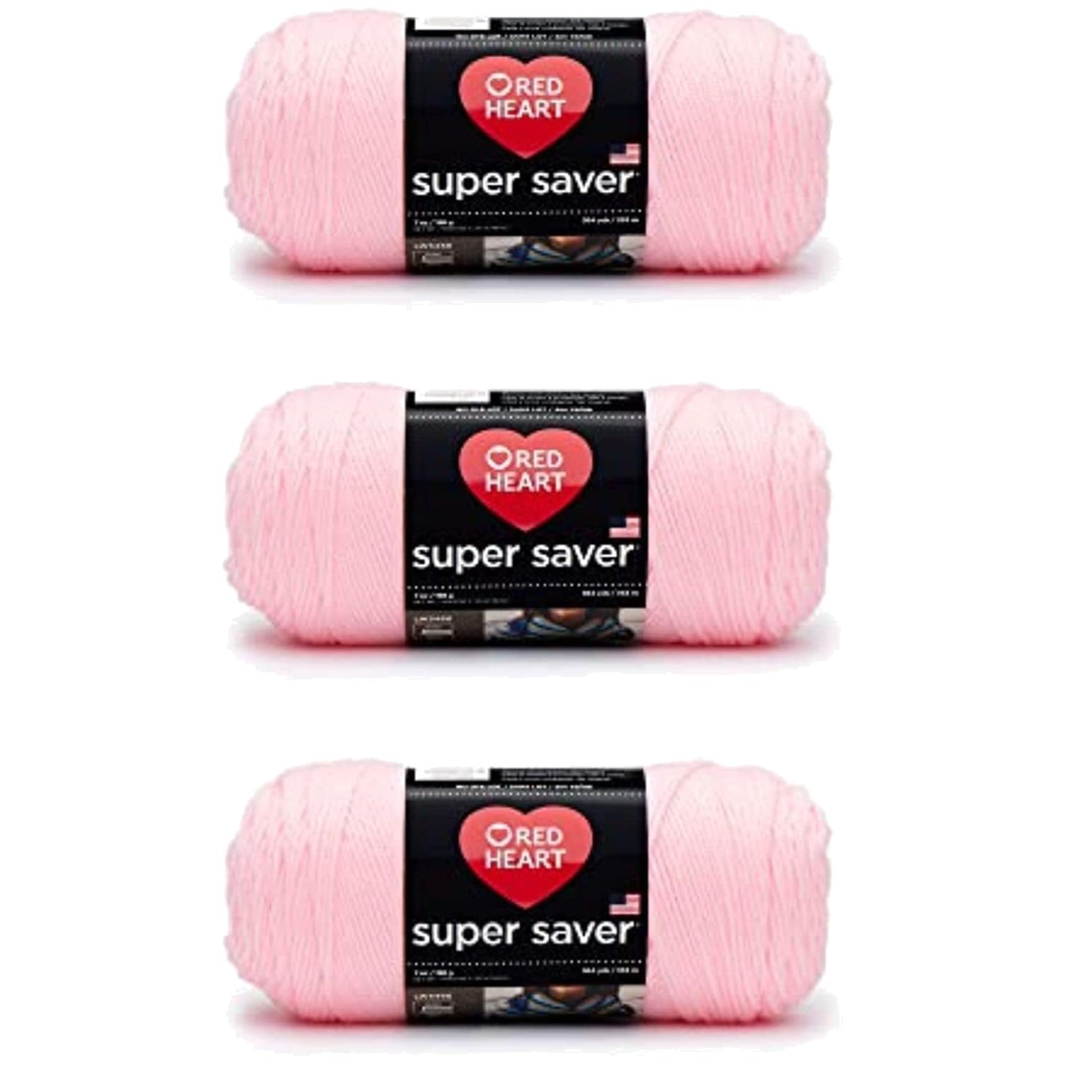 Super Saver 3-Pack Baby Pink Yarn – 364 Yards