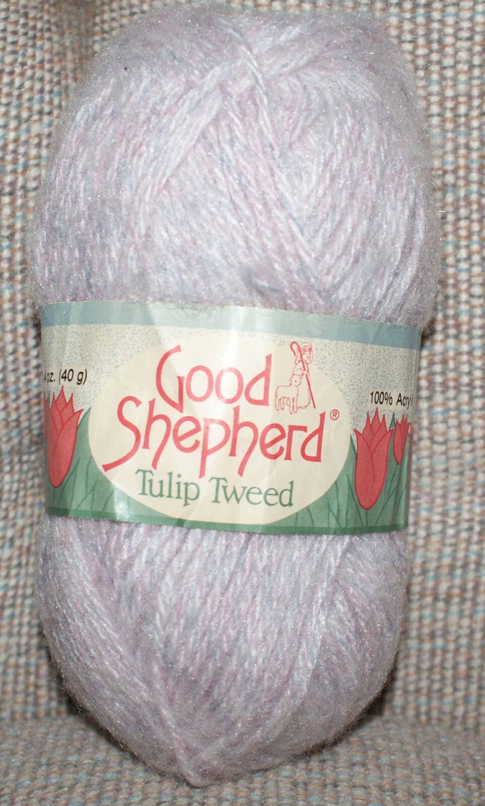 3-Good Shepherd Tulip Tweed Lavender White Yarn Knit Crochet Craft Fast Shipping