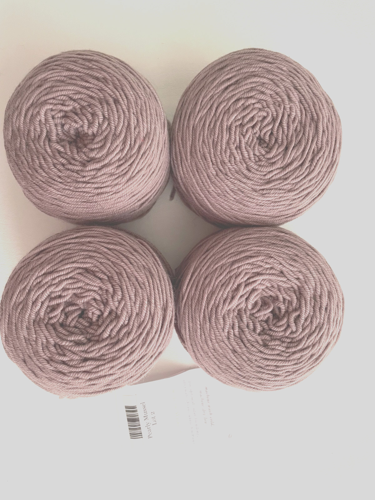 O-Wool O-Wash Yarn Pearly Mussel Beige 400 g Organic Merino Lot 4 229 yards ea