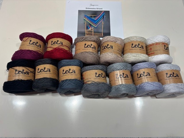Lola Yarn – Sidewalks Shawl Kit – Cotton – Yarn Manufaktur – 13 cakes w/ pattern
