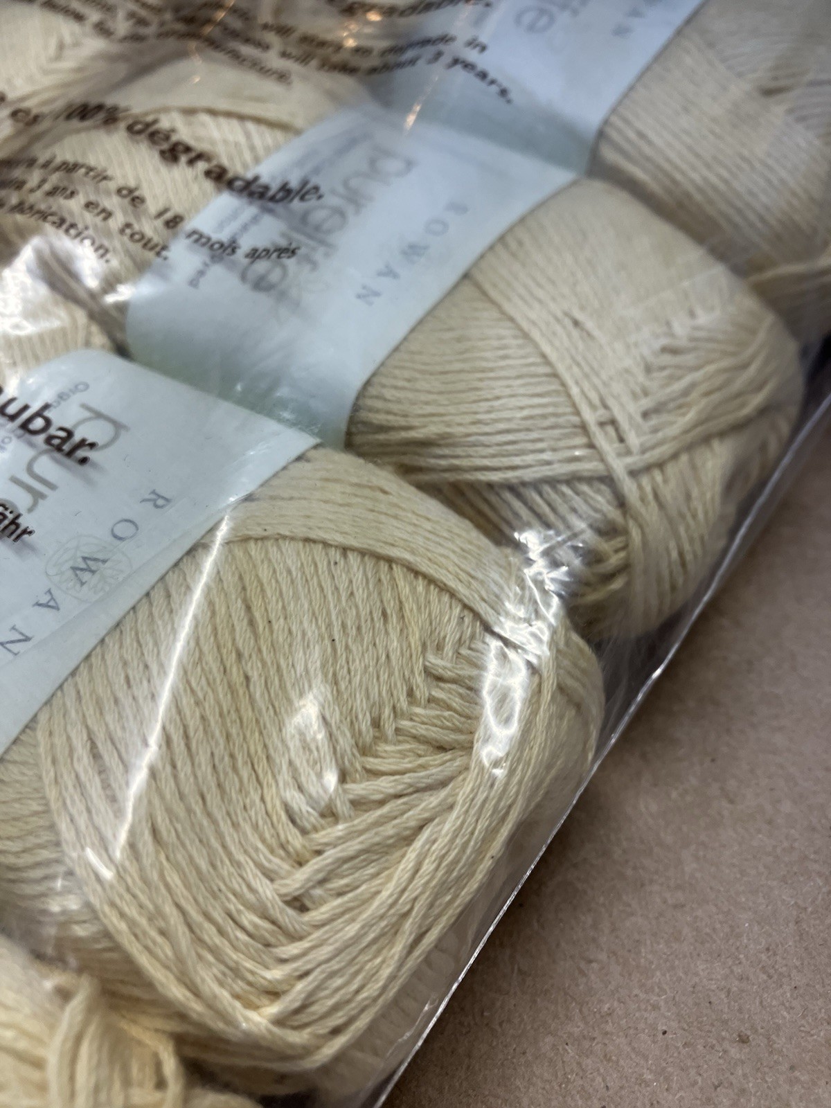 10 Balls Rowan Purelife Naturally Dyed Organic 4 Ply Cotton Color 752 Yellowwood