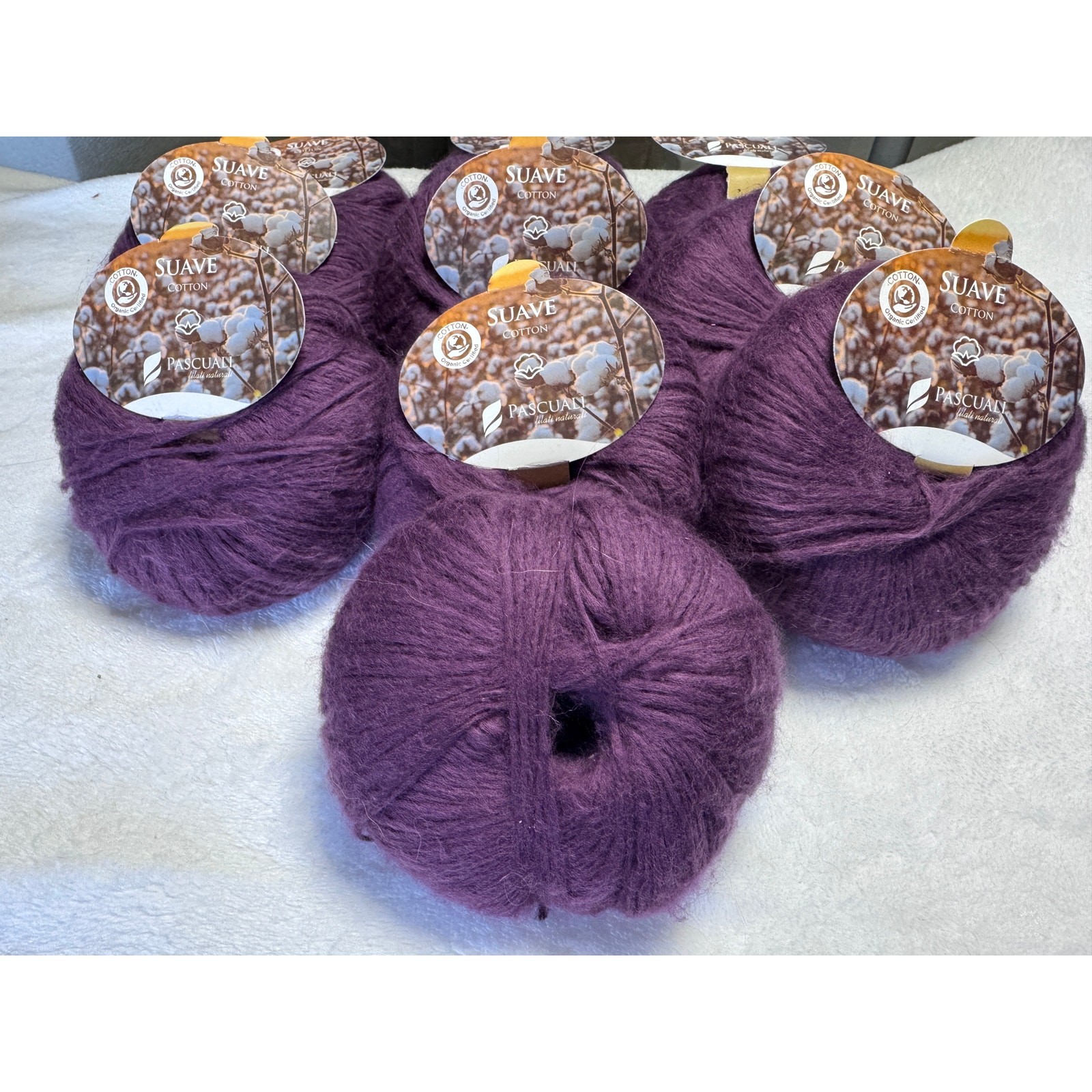 Pascuali Suave 100% Organic Cotton in Color #88 Grape