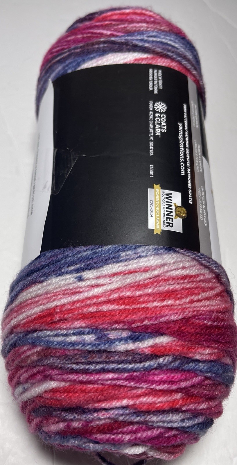 RED HEART SUPER SAVER BITTY STRIPES YARN. 1 BALL. LOVE BUG. I combine