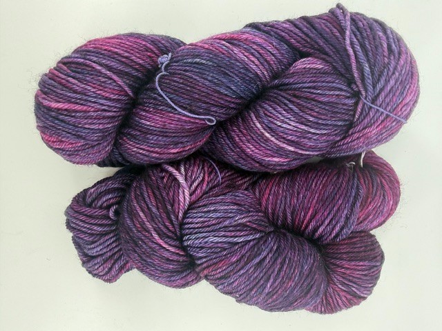 Madelinetosh Hand Dyed Yarn Lot of 2 Purple Plum Merino Wool Knitting Crochet