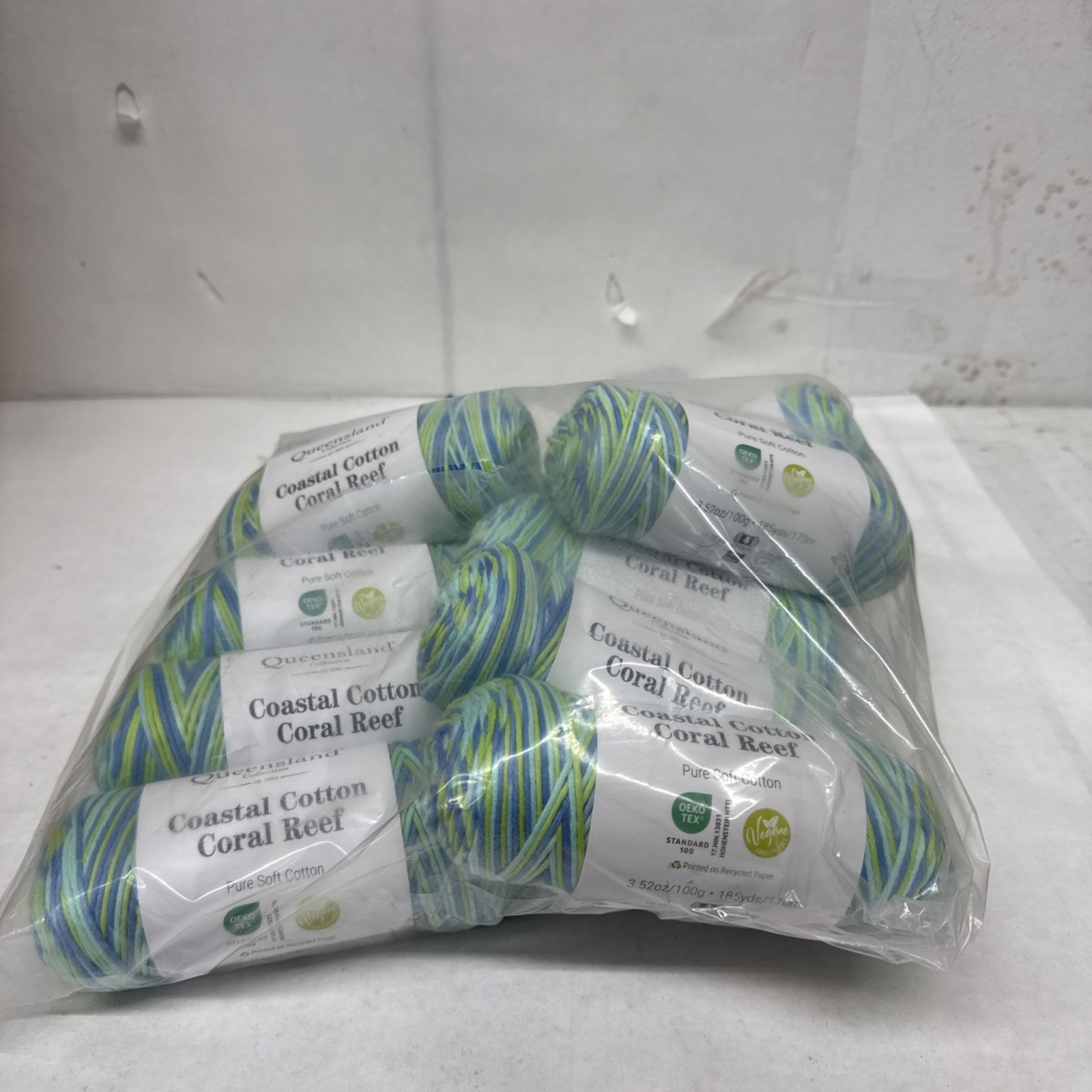 Queensland Collection Coastal Cotton Yarn Lot of 10- Ocean Mist