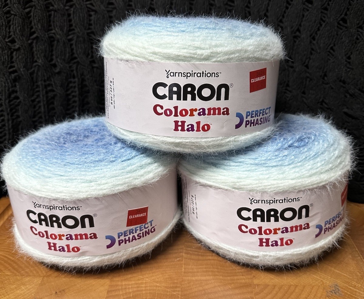 BRAND NEW: Caron Colorama Halo Yarn: Skylight Frost – 8oz/227g – LOT OF 3 CAKES