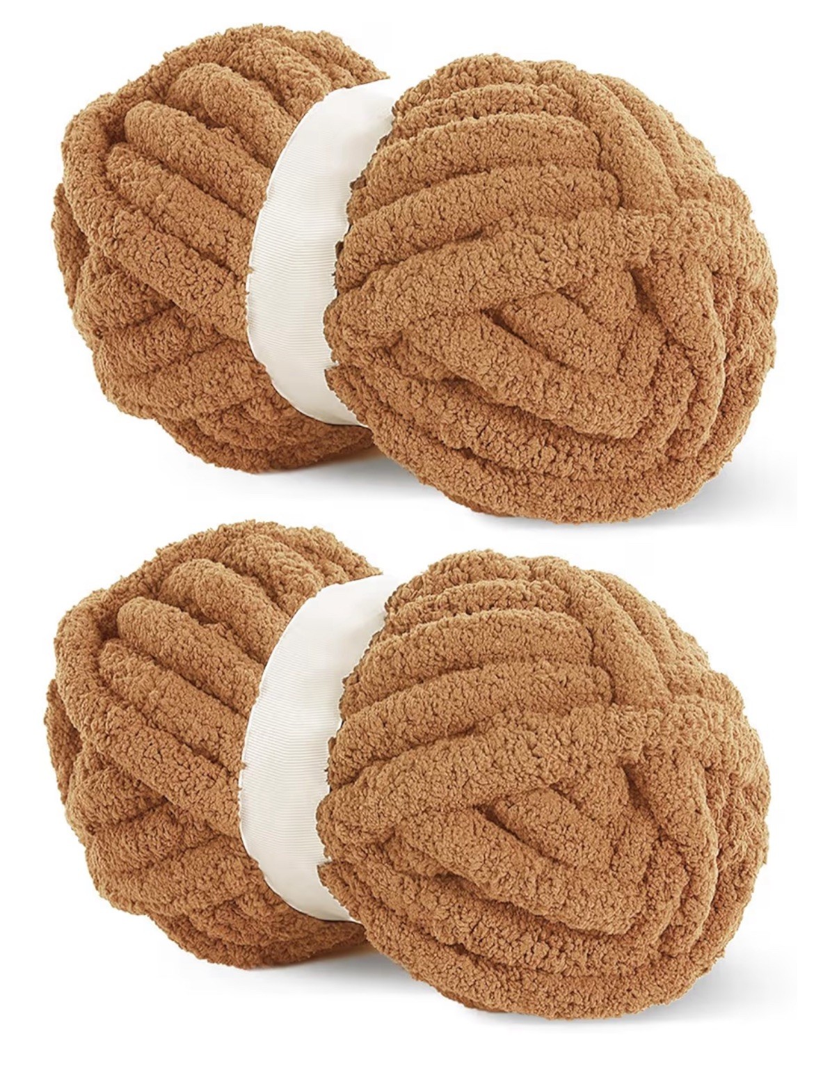 HOMBYS 10 Pack Giant Chunky Yarn for Knitting/Hand Knitting – Coffee