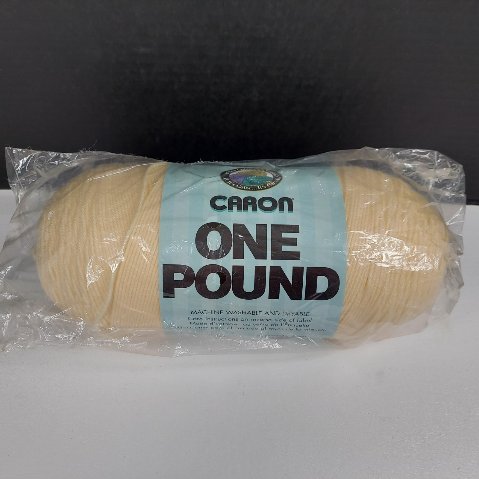 Caron One Pound Acrylic Yarn Machine Wash Cream 589 USA Lot/1