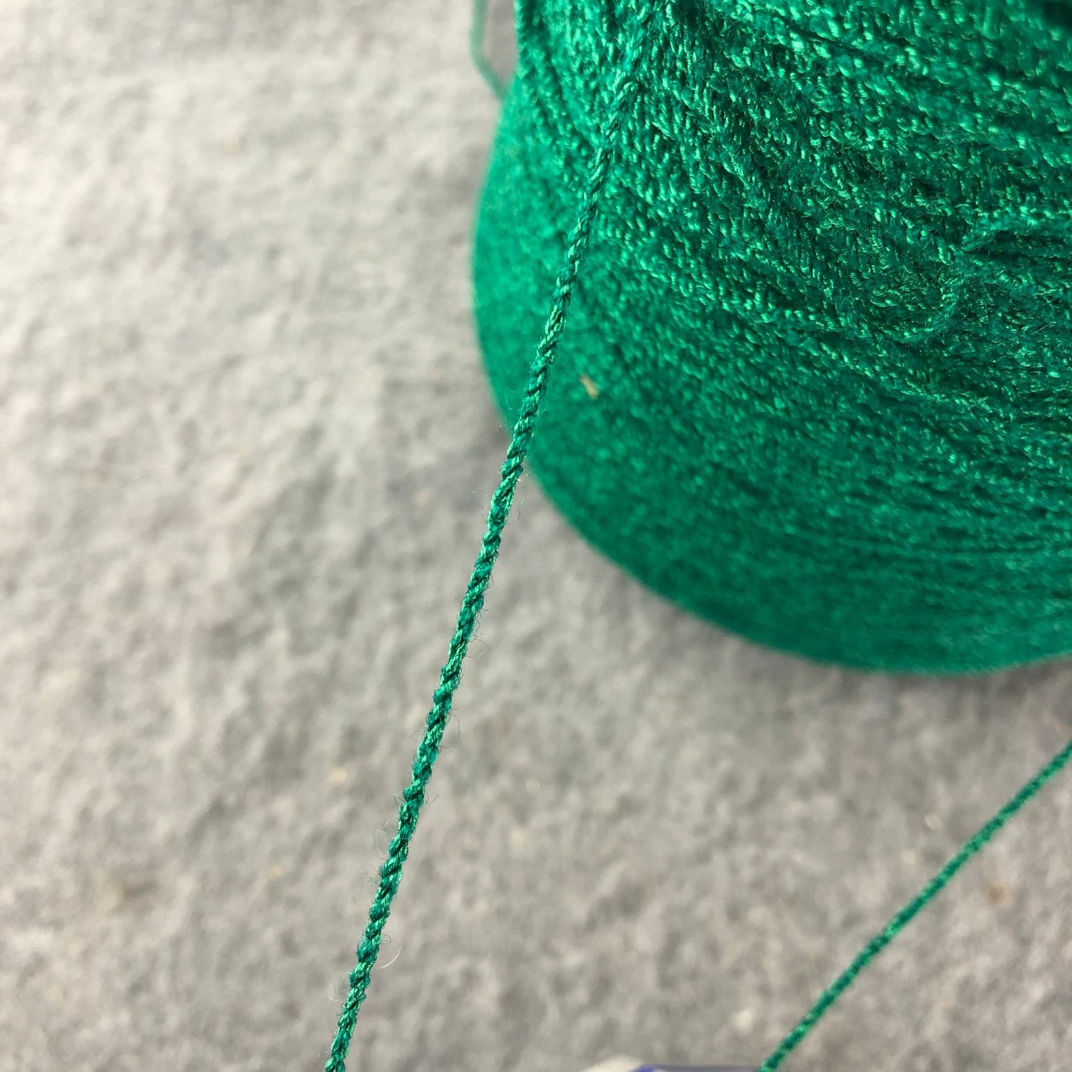 Tepeyac Acrylic Nylon Blend Yarn Cone Color 617 Emerald Green Mexico