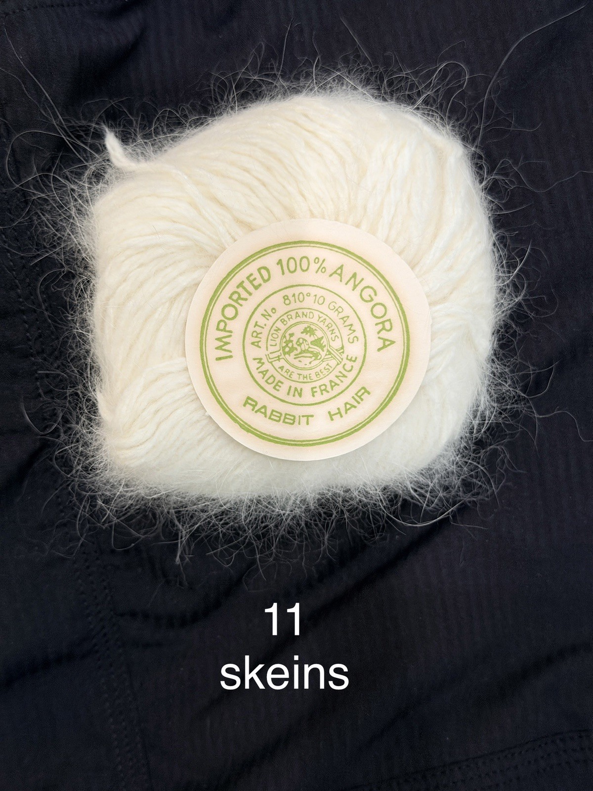 11~Lion Brand 100% ANGORA RABBIT HAIR Yarn 10 Grams VINTAGE Different Lot #