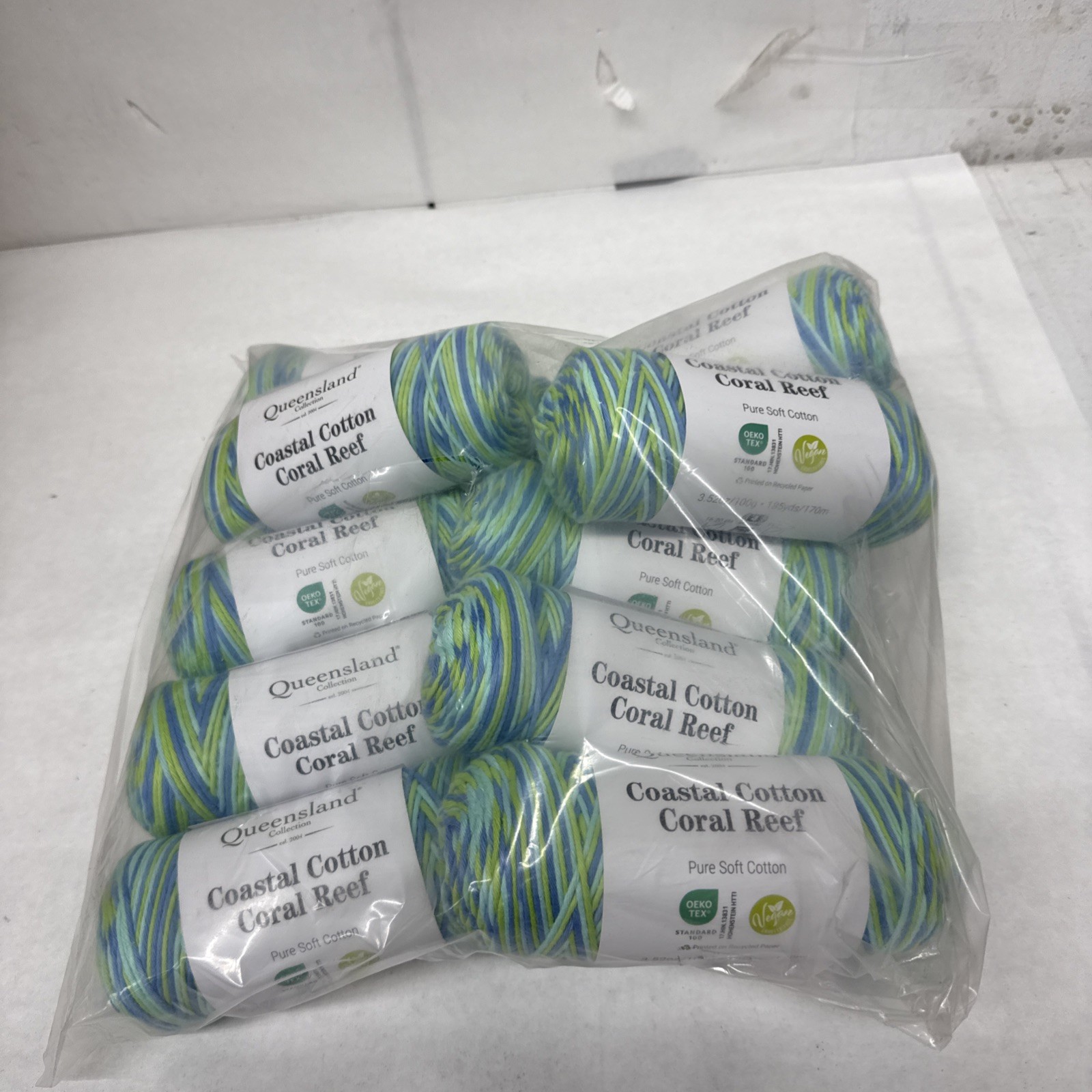 Queensland Collection Coastal Cotton Yarn Lot of 10- Ocean Mist