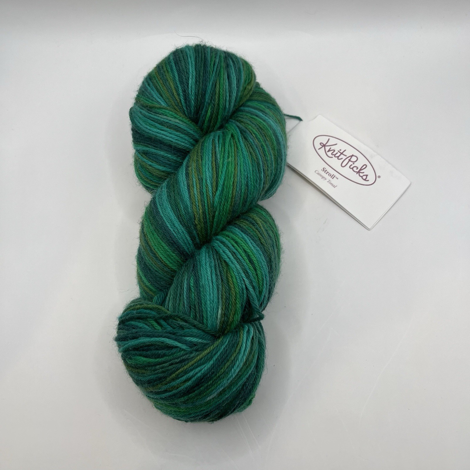 Knit Picks Merino Superwash Yarn Stroll Hand Painted Canopy Green Tonal 462 yds