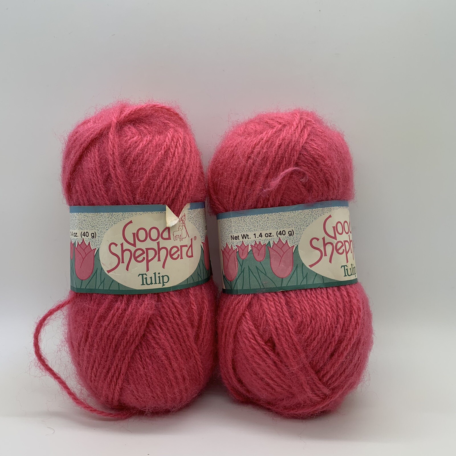 Good Shepherd Acrylic Tulip Yarn Brazil Pink Knitting Lot Of 2 Skeins NWOT Craft