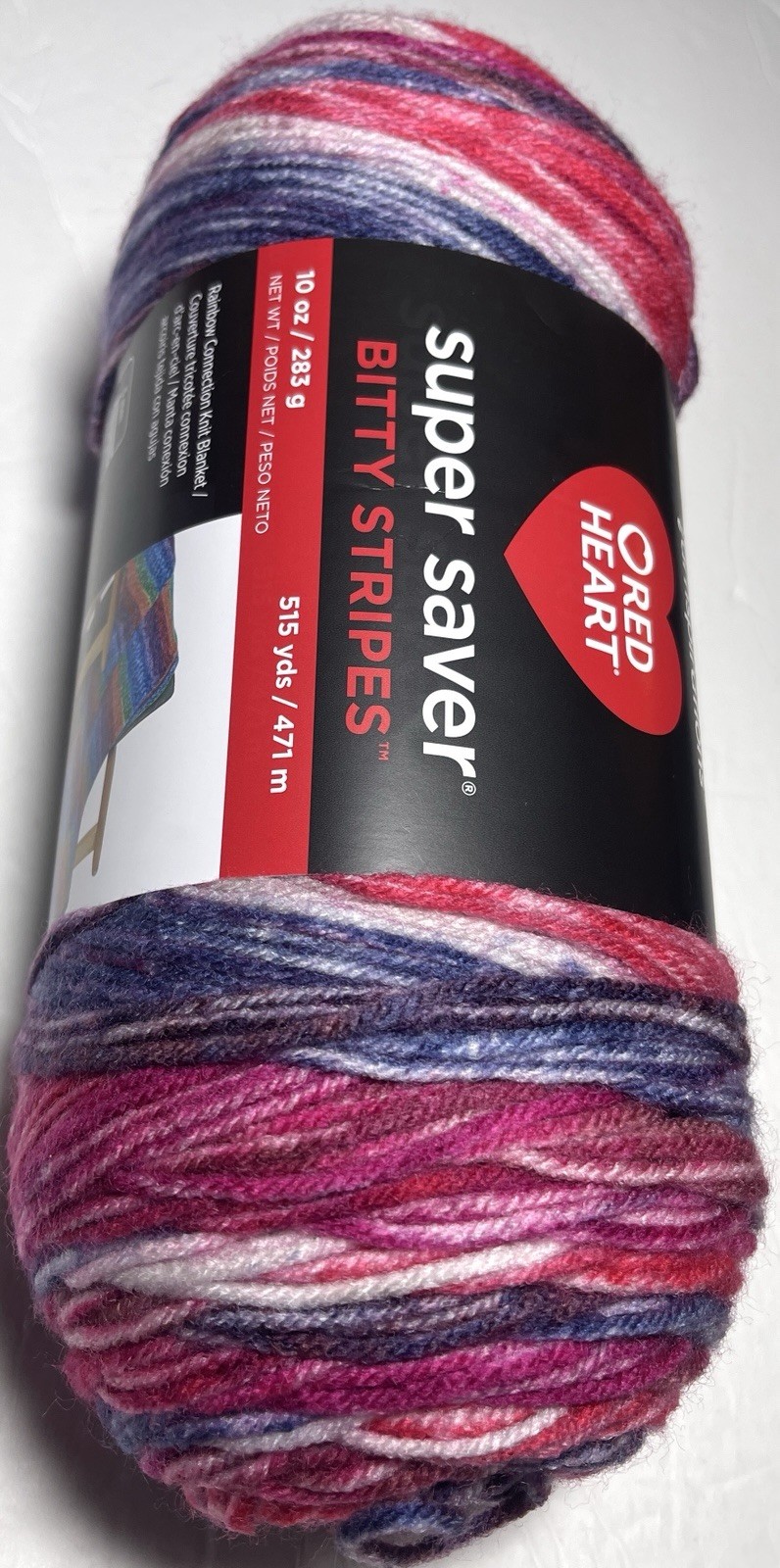 RED HEART SUPER SAVER BITTY STRIPES YARN. 1 BALL. LOVE BUG. I combine