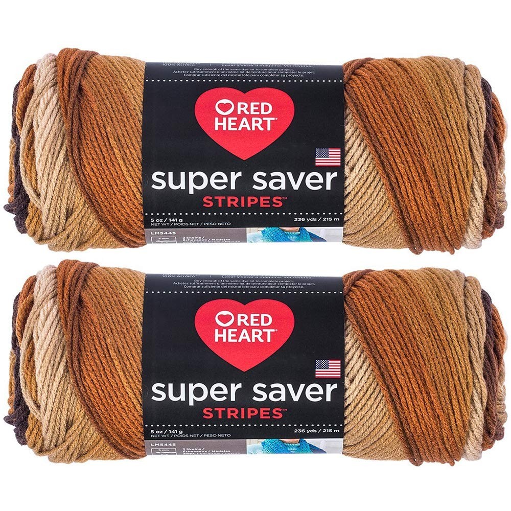 Bulk Buy: Super Saver (2-Pack) (Latte Stripes, 5 oz Each Skein)