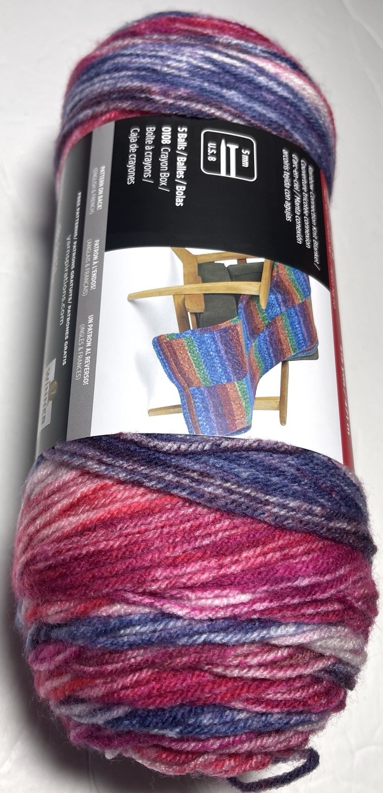 RED HEART SUPER SAVER BITTY STRIPES YARN. 1 BALL. LOVE BUG. I combine