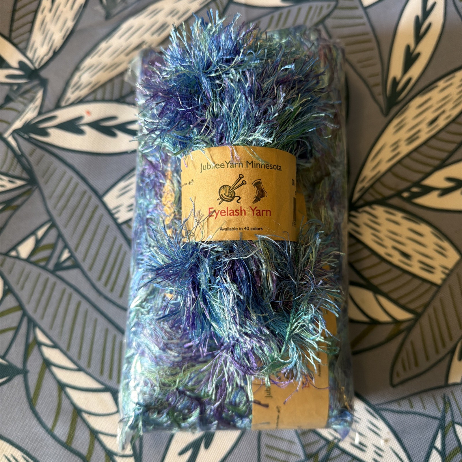 Lot of 6 Skeins of Jubliee Yarn Minnesota Blue Sparkle Shamrock Grn 50m 50g Each