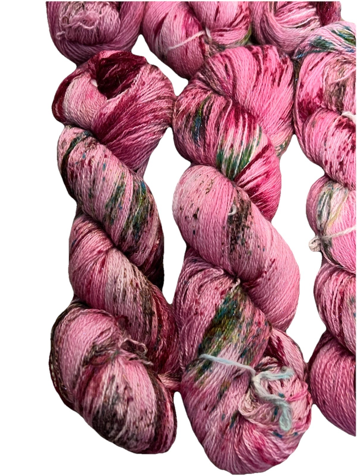 3 Skeins 150g Hand Dyed 100% Merino Yarn Lace Fingering Yarn Dusty Rose
