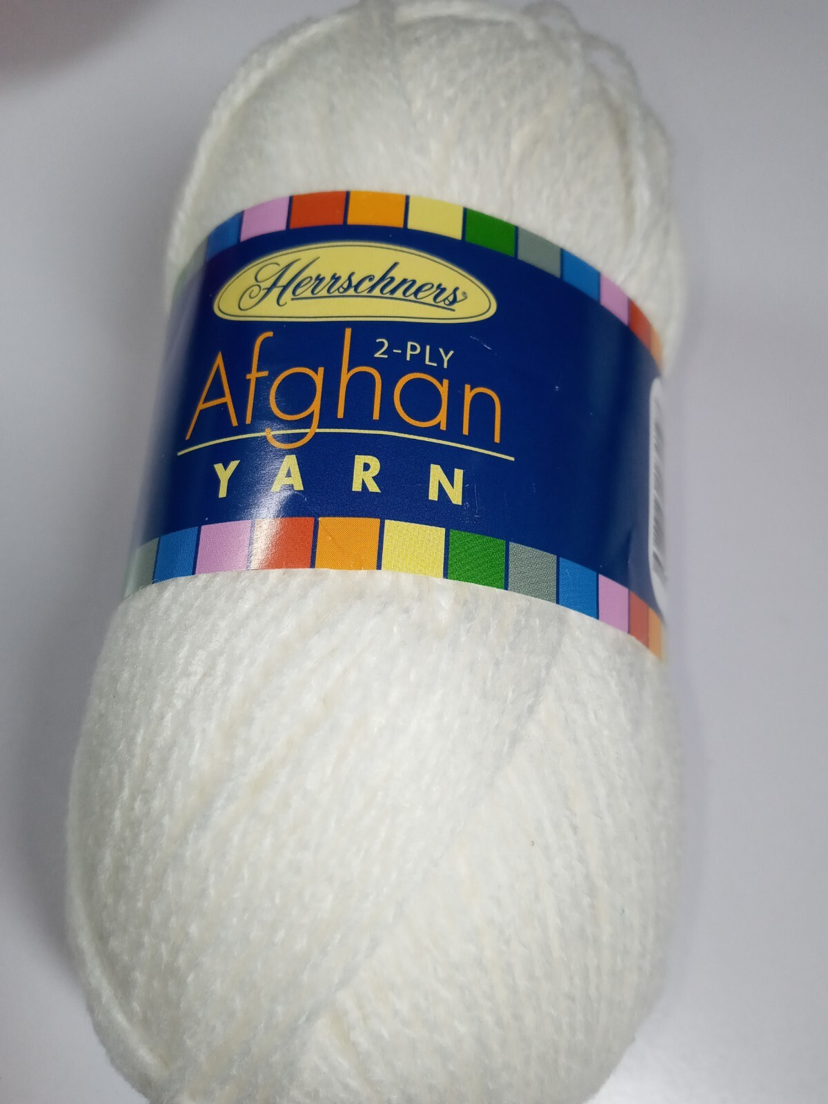 Herrschners Afghan Yarn White 200 Yards NEW