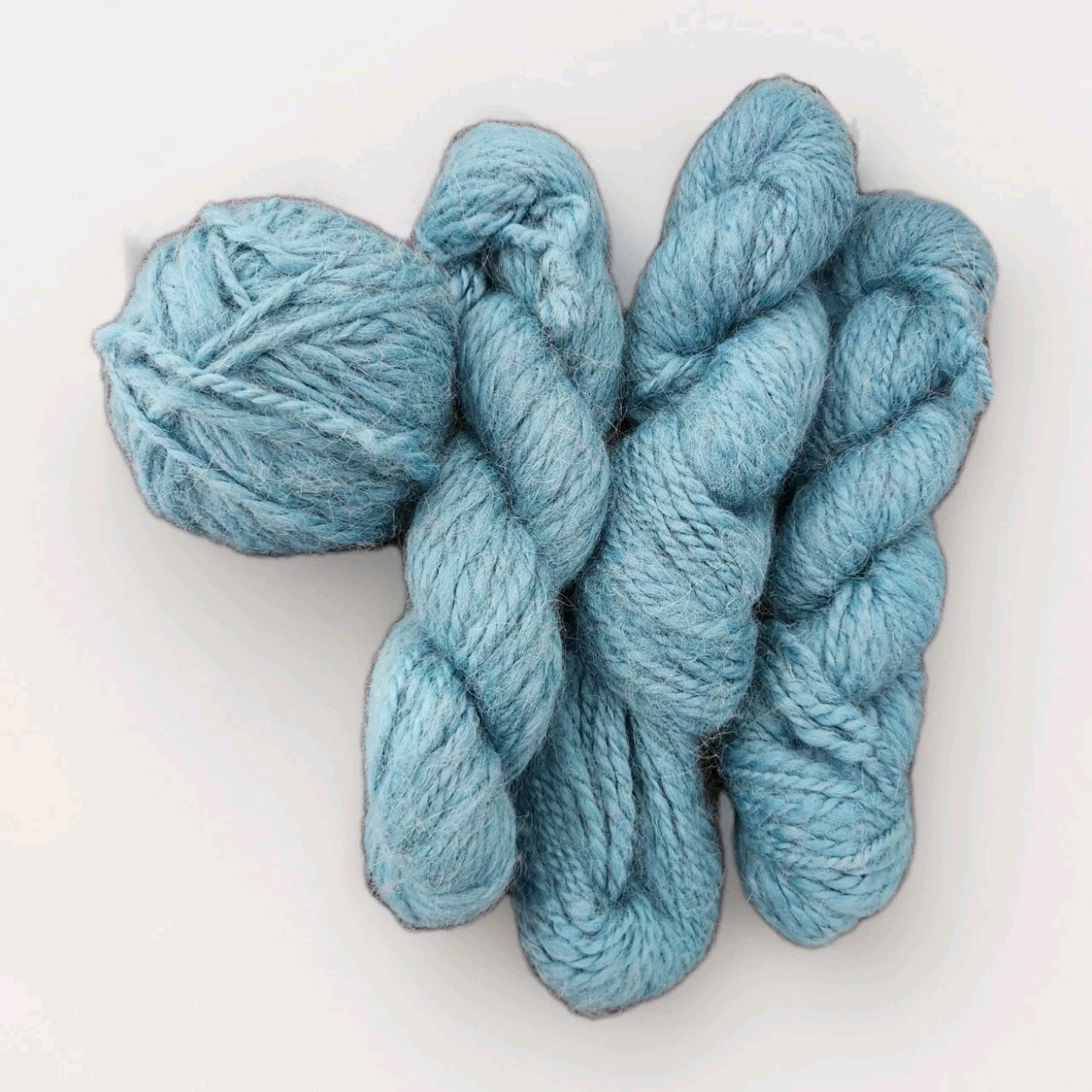 Unbranded Artisan Style Blue Yarn Lot 5 Skeins/Ball Soft Rustic Bulky Knit