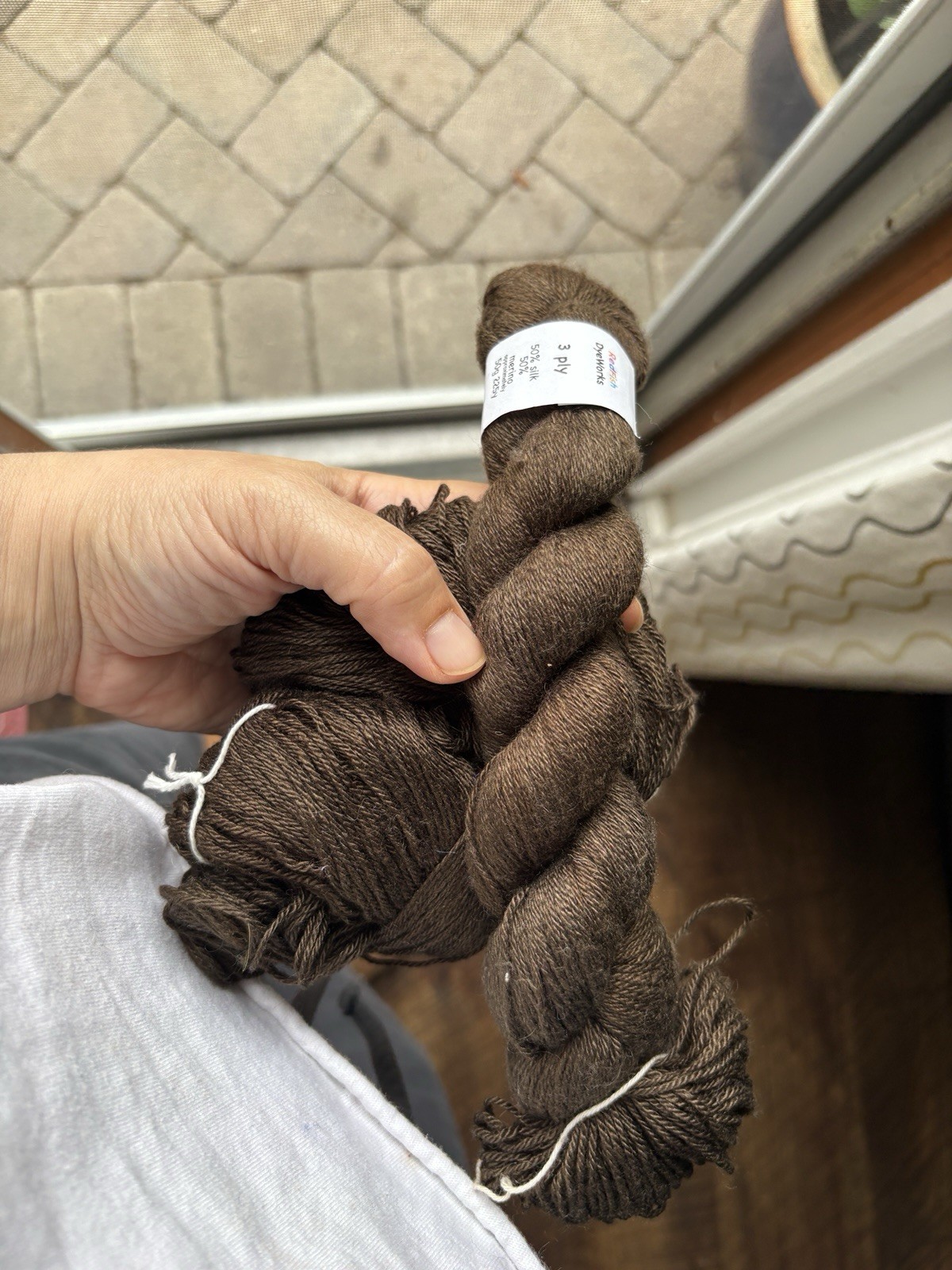2 Skeins Redfish Dyeworks 50/50 Silk Wool Blend Yarn (100grams)
